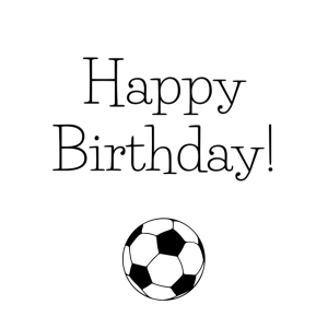 Kaart ‘Happy Birthday’ voetbal