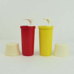 VIntage Tupperware mayonaise en ketchup handpomp