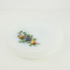 Vintage Arcopal ontbijt bord Fruits de France set 4