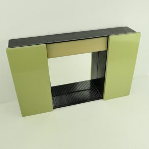 Vintage groen zwarte douche kast, met licht