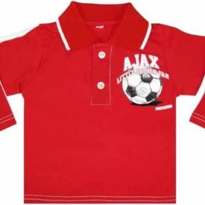 Baby polo ajax longsleeves rood little soccer fan maat 86/92