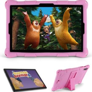Bosstony Kindertablet 10.1 Inch – Android 12 – Kindertablet Vanaf 3 Jaar – Ouderlijk toezicht – 128Gb Geheugen – 2.0GHz Processor – 6000 mAh…