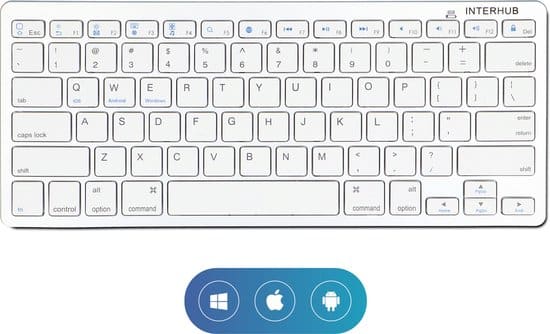 Draadloos Bluetooth Toetsenbord – Wireless Keyboard – Ergonomisch Design met stille toetsen – Wit – Premium Kwaliteit - Afbeelding 2