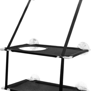 Dubbele Kattenhangmat – Hangmat Kat tot 20kg – Makkelijk te Installeren Kattenbed