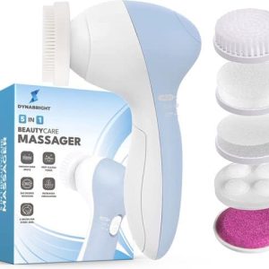 DynaBright 5-in-1 Elektrische Gezichtsreiniger – Incl. 5 Borstels – Draadloos – Face Cleaner – Massage – Make-up – Gezichtsborstel -…
