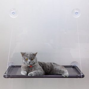 Fuegobird Kattenhangmat – Kattenbed Raam – Mesh – Extra deken – Ademend – Zwart