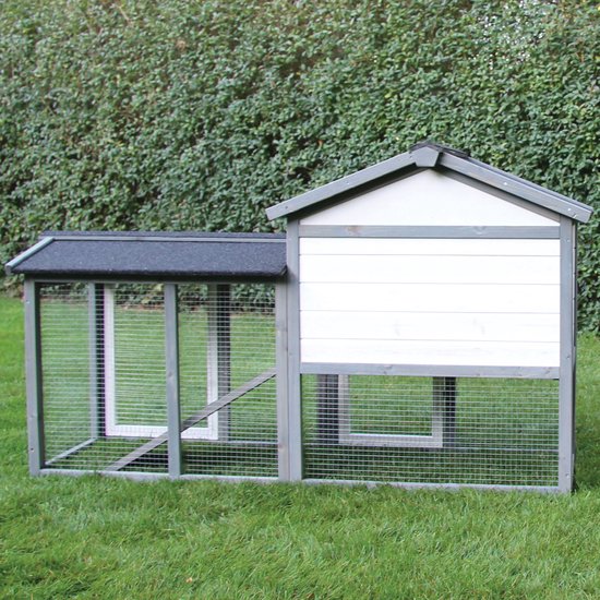 Konijnenhok voor Buiten – Kippenhok – Knaagdieren Kooi – Cavia Kooi – Dierenverblijf – 145 cm - Afbeelding 3