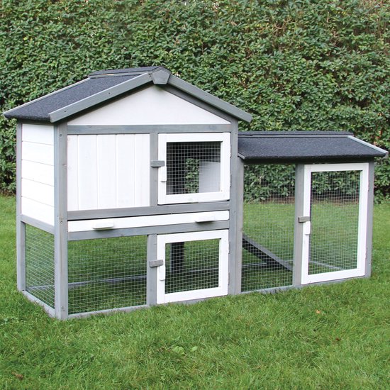 Konijnenhok voor Buiten – Kippenhok – Knaagdieren Kooi – Cavia Kooi – Dierenverblijf – 145 cm