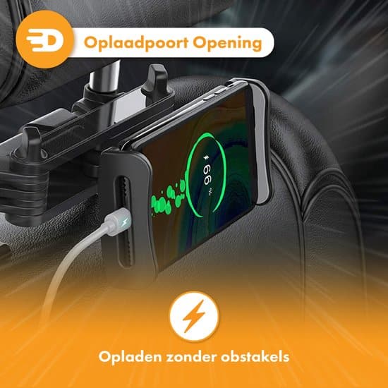 Luxe Tablet Houder Auto – 360 Graden Draaibaar – Geschikt voor Tablet, Telefoon en meer - Afbeelding 7