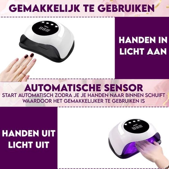 Maxi Nageldroger Pro – 168W – Uv Lamp – Nageldroger lamp – Nageldroger voor Gelnagels – Geschikt voor elke Nagel Gellak - Afbeelding 4