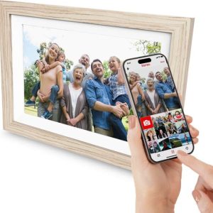 NAEVY Digitale Fotolijst 10.1 inch – HD Display – Ingebouwde WiFi-verbinding & Touchscreen – Frameo App – 16GB Geheugen