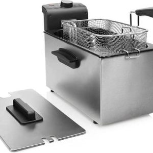 Royalty Line EFT2000 Frituurpan – Friteuse – 3 Liter – 2000W – Frituurpannen Met Koude Handgrepen en Traploos Instelbare Temperatuurregelaar – RVS