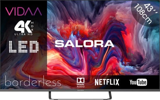 Salora FOD43UV – 43 Inch – Smart TV – 4K Ultra HD – 2023 – VIDAA – Smart 43 inch tv - Afbeelding 2