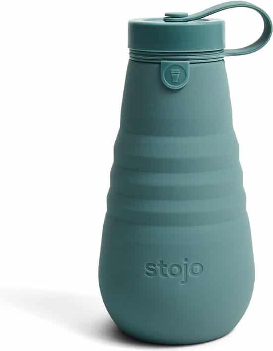Stojo – Drinkfles – 590 ml – Eucalyptus – Opvouwbaar – Herbruikbaar – Groen - Afbeelding 2