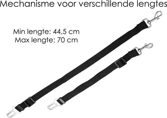 Verstelbaar Hondenriem Autogordel Universele Auto Hondengordel – Zwart - Afbeelding 3